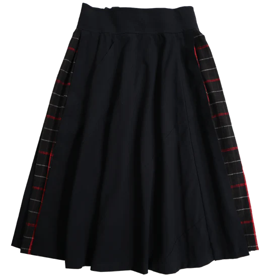 儀右ヱ門 久留米絣 久留米絣 スカート BK